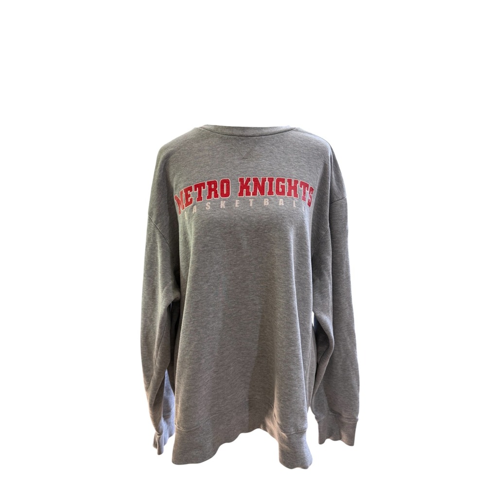 Nike Metro Knights Basketball Sweatshirt Gray Crewneck Fleece Pullover XL